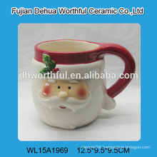 Wholesale ceramic santa mug for christmas gift 2016